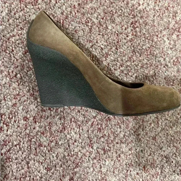Michael Kors Brown Suede Wedge Heels Size 10 - Picture 2 of 8
